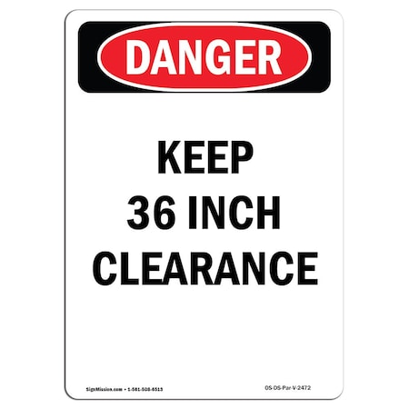 OSHA Danger, 5 Height, Decal